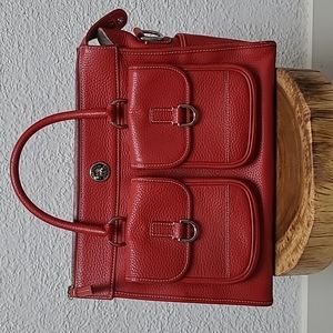 GUC Dooney & Bourke Red Leather Handbag Purse